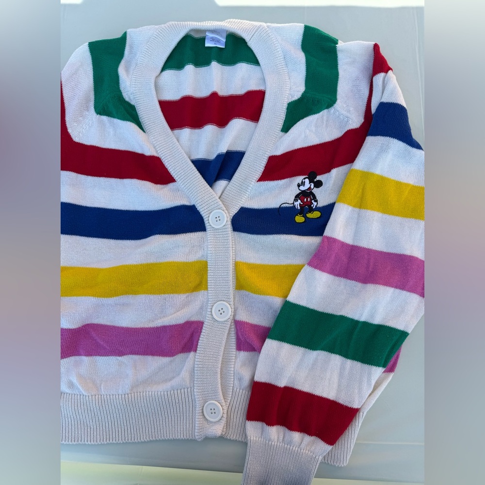 Disney Colorful Striped Knit - Red, White, Green